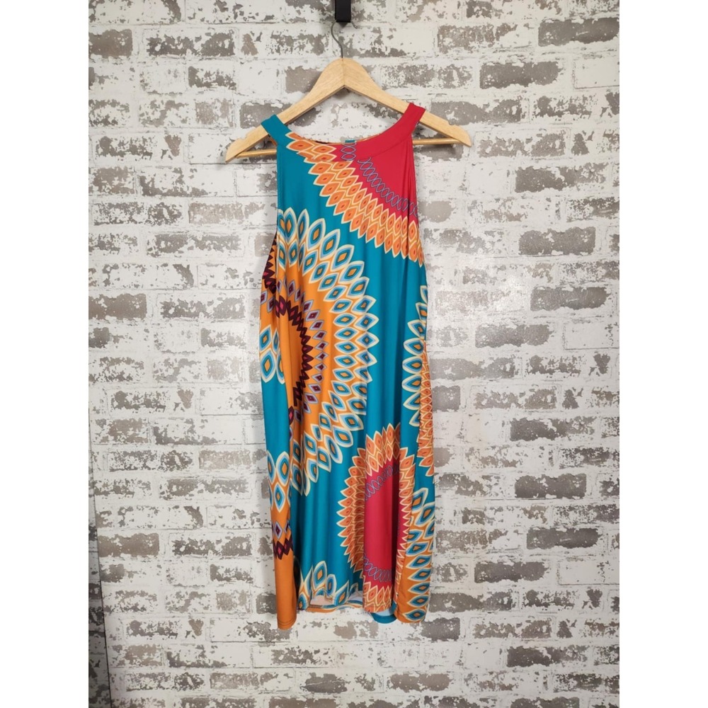 ARYEH Anthropologie Sun Dress Size Large‎ Coloful Stretch Comfy Jersey Boho